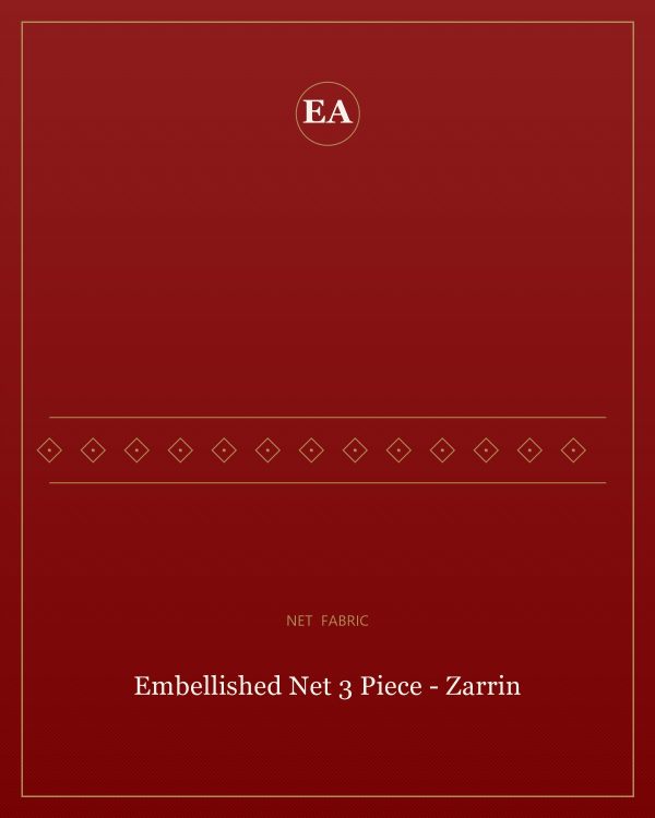 Embellished Net 3 Piece - Zarrin
