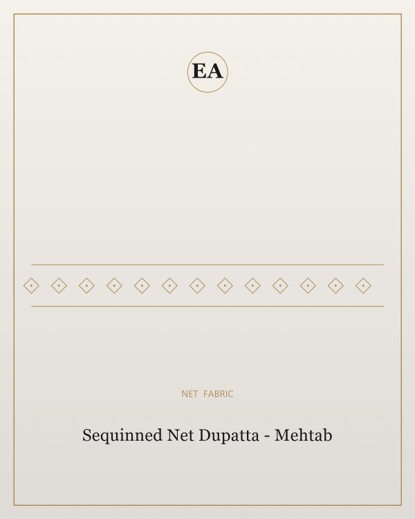 Sequinned Net Dupatta - Mehtab