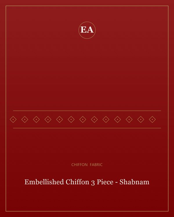 Embellished Chiffon 3 Piece - Shabnam