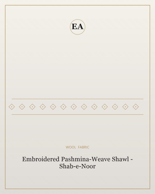 Embroidered Pashmina-Weave Shawl - Shab-e-Noor