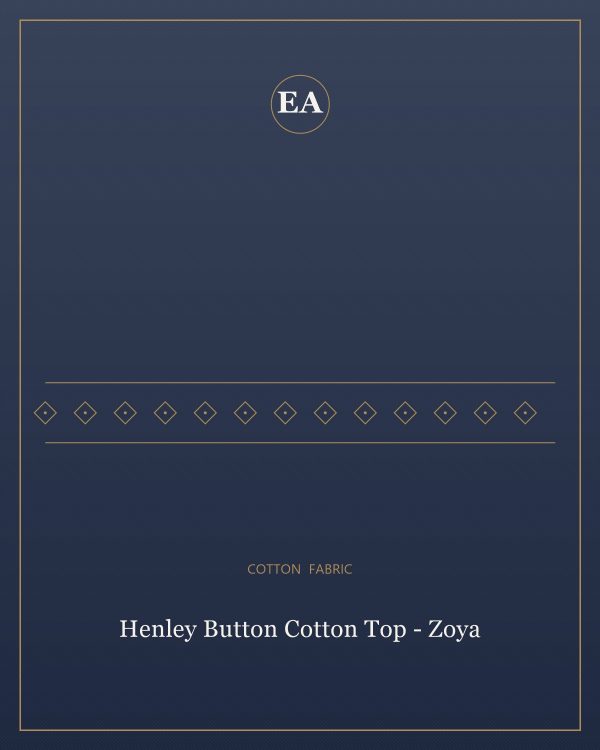 Henley Button Cotton Top - Zoya